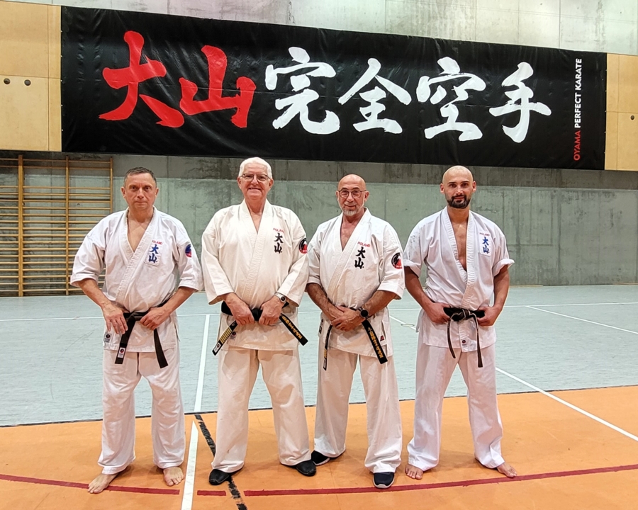 Od lewej: Sensei Bogumił Jedynak, Hanshi Jan Dyduch, Shihan Dariusz Hachaj, Sensei Dawid Sroka